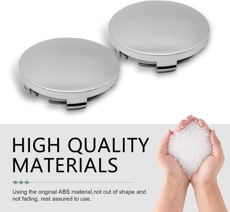 winterrock 4PCS Car Wheel Center Caps, ABS Snap-in Auto Wheel Center Hub Caps, 2.36" OD 2.2" ID Vehicle Rim Hub Caps, Anti-Fall Protective Cover, Universal for Car, SUV, Sedan, Truck (Silver) - Image 4